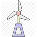 Wind Power Lineal Color Icon Icon