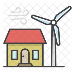 Wind powered house  Icon