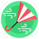 Windstorm Wind Protection Umbrella Icon