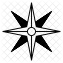 Wind Rose Navigation Direction Icon