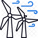 Wind Turbine Wind Direction Compass Icon
