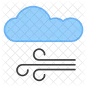 Windiges Wetter Windige Wolke Wettervorhersage Symbol