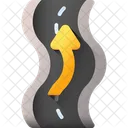 Winding Road Road Sign Icon