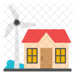 Windkraftanlage für Zuhause  Symbol