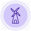 Windmill Line Icon Icon
