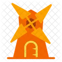 Windmill Building Autumn Icon