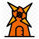 Windmill Building Autumn Icon