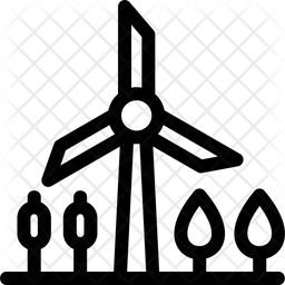 풍차 풍경  아이콘