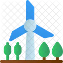 Windmill Landscape  Icon