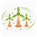Windmills Earth Day Ecology Icon