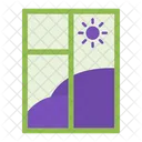 Window Sun Hills Icon