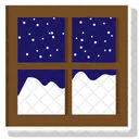Christmas Window Snow Icon