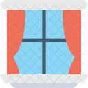 Window Frame Curtain Icon