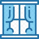 Window Curtains Glass Icon