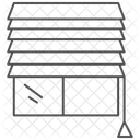 Window Blinds Grey Thin Line Icon Icon