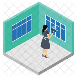 Window Cleaning Icon - Download in Isometric Style Window Cleaning Icon - Download in Isometric Style