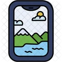 Window Airplane Mountain View Icon