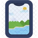 Window Airplane Mountain View Icon