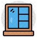 Window Glass Pane Curtains Icon