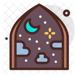 Window Night  Icon