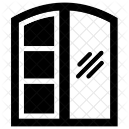 Window Shutter Icon - Download in Line Style