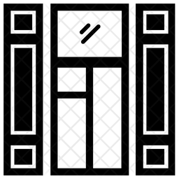 Window Shutter Icon - Download in Line Style