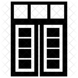 Window Shutter Icon - Download in Line Style