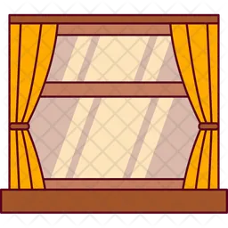 Window with Curtains  Icon