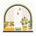 Windowsill Garden Indoor Gardening Sill Windowsill Icono