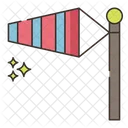 Windrichtung Windsack Windgeschwindigkeitsfahne Symbol