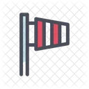 Windrichtung Flagge Meteorologie Symbol