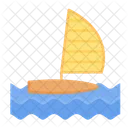 Surfing Sport Boat Icon