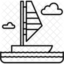 윈드서핑 세일링 스포츠 아이콘
