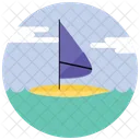 Windsurfing Sail Boat Icon