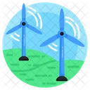 Windmuhlen Windturbinen Windgeneratoren Symbol