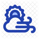 Windy Clouds Clearing Cloud Sun Icon