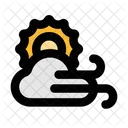 Windy Clouds Clearing Cloud Sun Icon