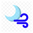 Windy Night Night Wind Icon