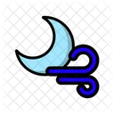 Windy Night Night Weather Icon