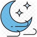 Windy Night Night Weather Icon