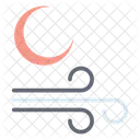 Windy Weather Windy Climate Night Breeze Icon
