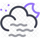 Windy Night Cloudy Night Cloud Icon