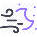 Windy Night Windy Cloud Windy Weather Icon