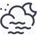 Windy Night Cloudy Night Cloud Icon