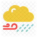 Wind Rain Cloud Weather Icon