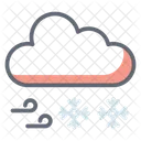 Windy Sleet Windy Weather Blizzard Sleet Icon