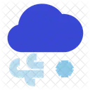 Windy snowing  Icon