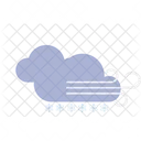 Windy Snowy Weather Cloud Icon