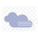 Windy Snowy Weather Cloud Icon