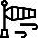 Windzeichen Akkreditierung Flugzeug Symbol